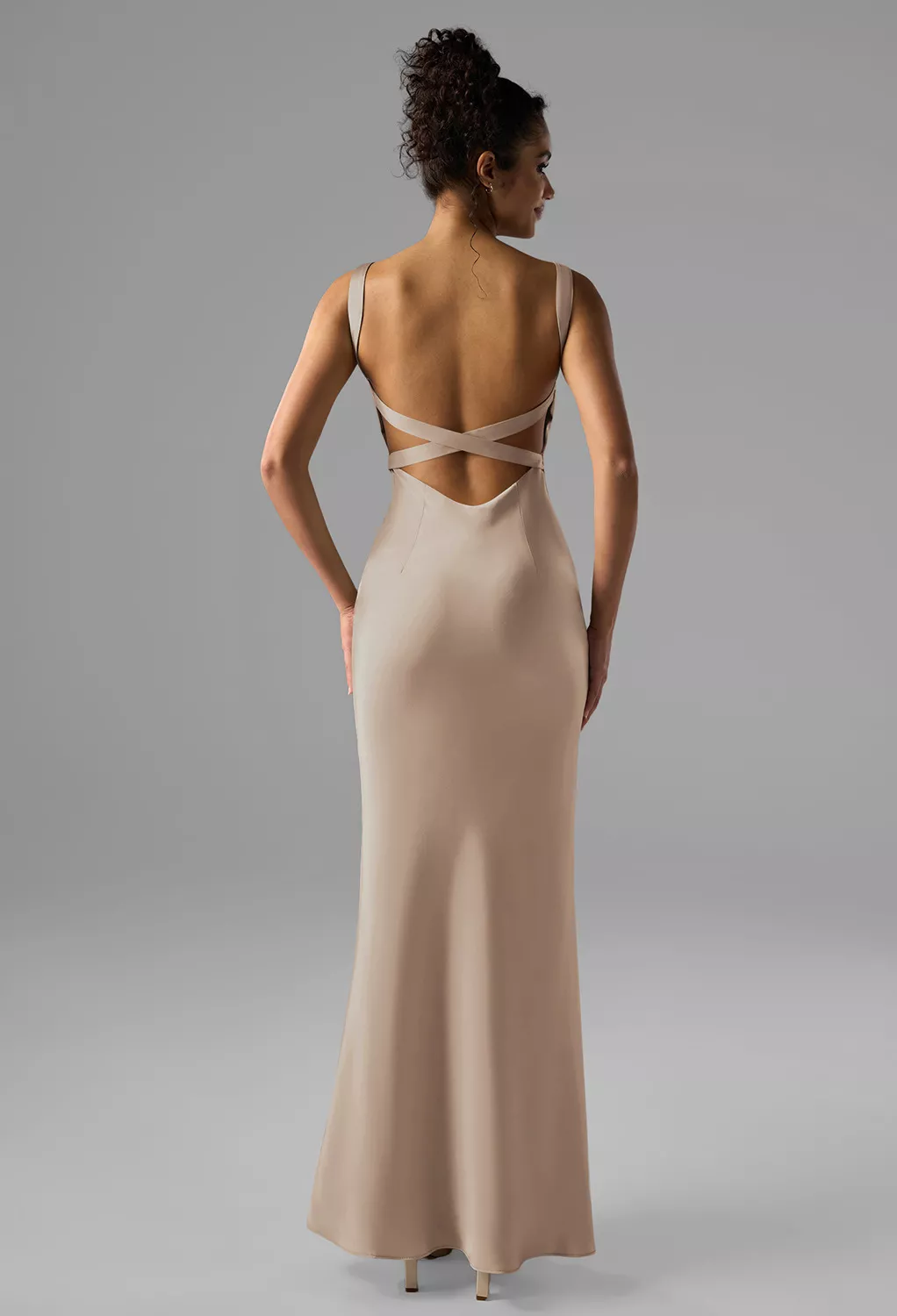 AW Armaan Taupe  Cocktail Wedding Guest Dresses